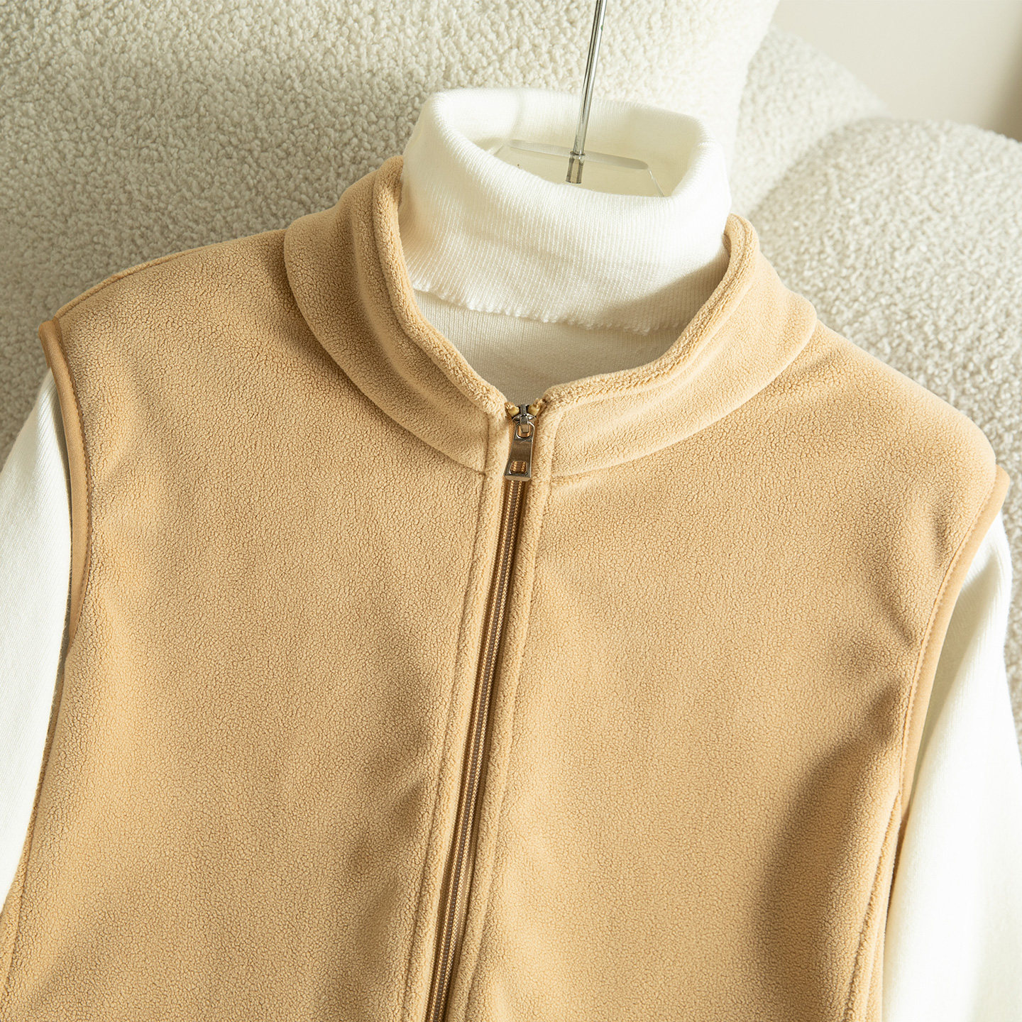 奥粒绒马甲女秋冬季加绒加厚保暖无袖坎肩背心抓绒保暖外套妈妈装,淘宝优惠券,粉丝福利购,淘宝优惠卷