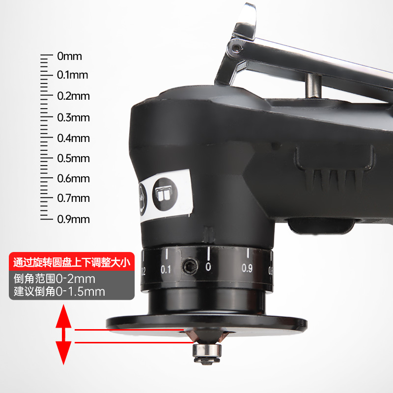锐高小型气动倒角机迷你金属修边去毛刺C角R角倒边磨边气动工具 - 图3