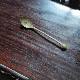 Qing Dynasty silver gilt small spoon calligraphy study utensil medicine spoon antique carving