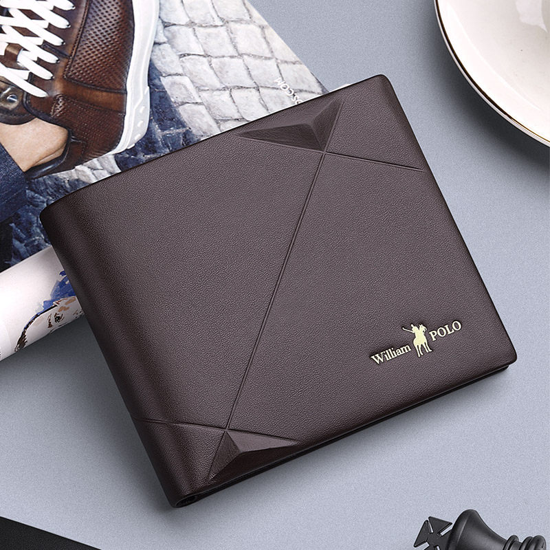 英皇保罗男短款牛皮驾驶证真皮钱包 williampolo钱包