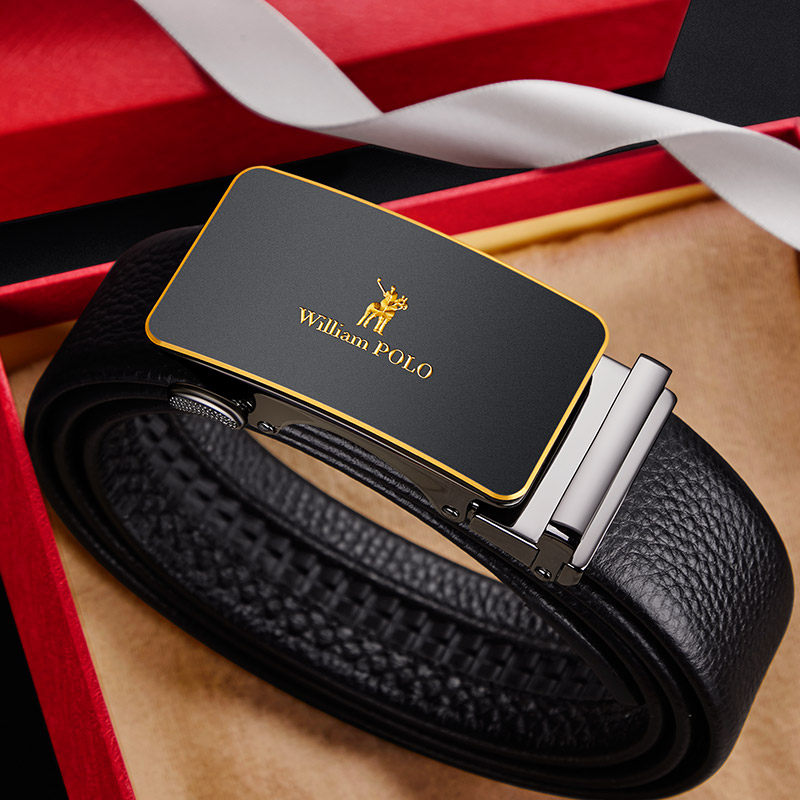 英皇保罗真皮自动扣韩版潮流皮带 williampolo腰带/皮带/腰链