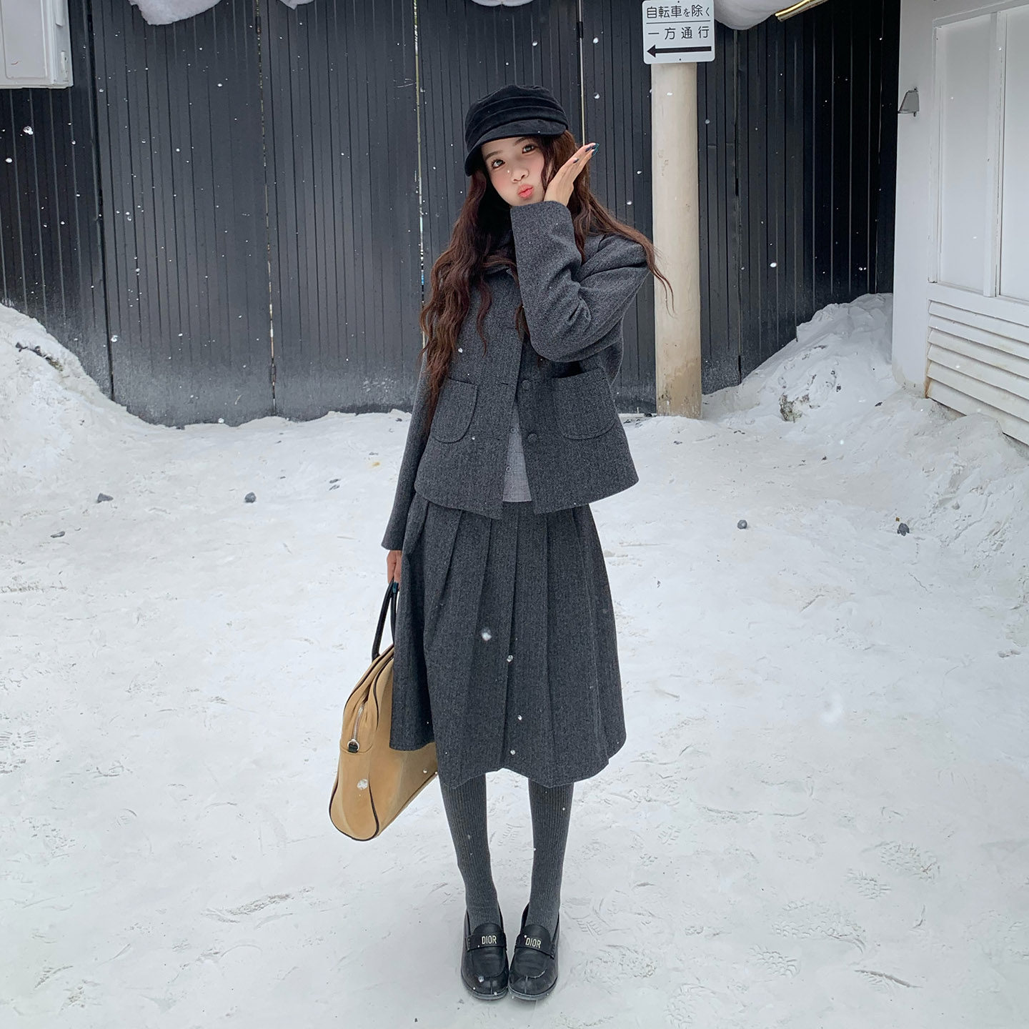 【清仓价】橘子树在哪儿复古毛呢套装女秋冬外套百褶半身裙两件套,淘宝优惠券,粉丝福利购,淘宝优惠卷