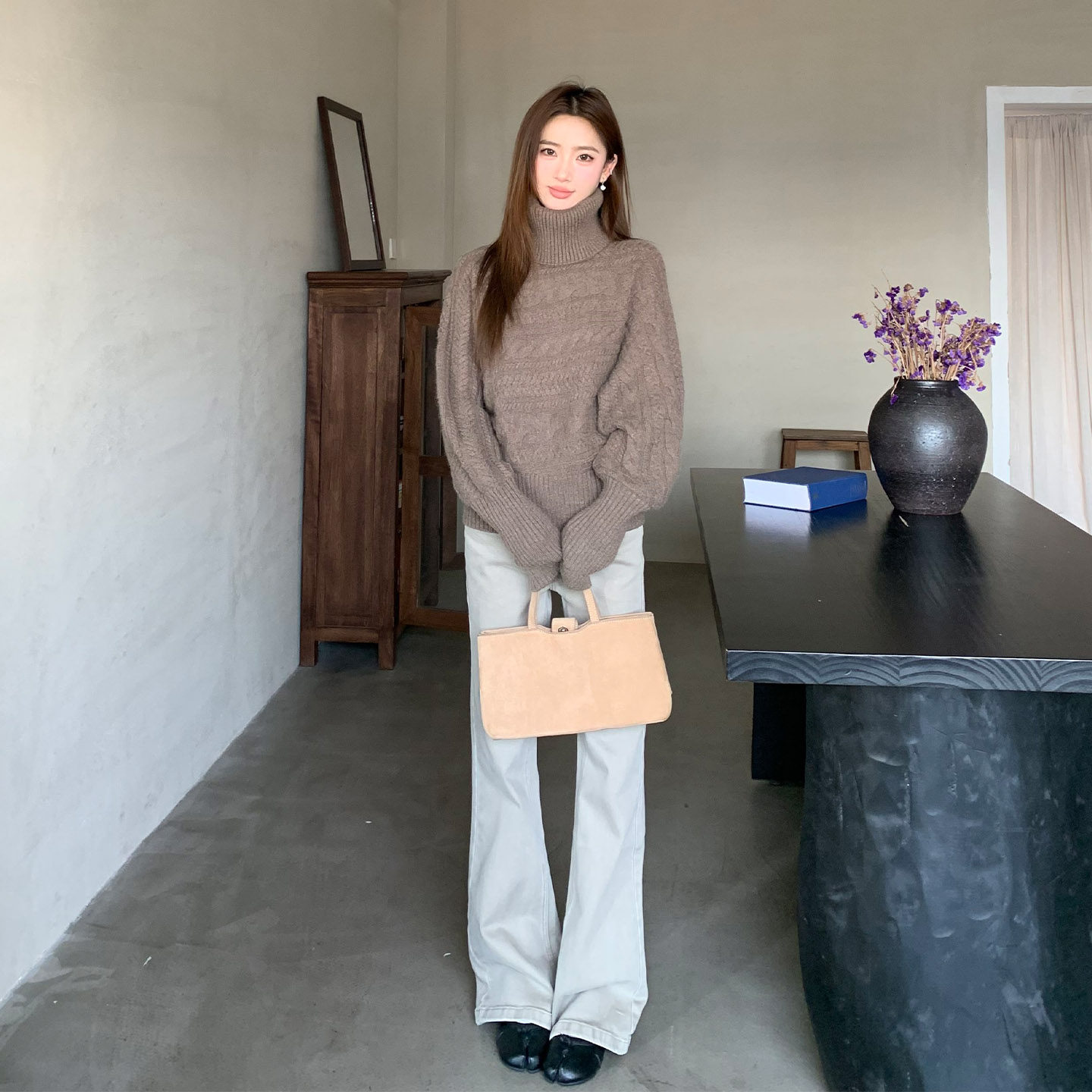 橘子树在哪儿美式微喇牛仔裤女冬季不贴腿直筒喇叭裤显瘦拖地裤子,淘宝优惠券,粉丝福利购,淘宝优惠卷