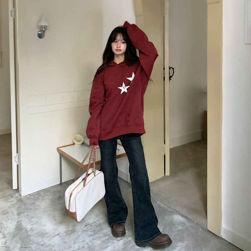 橘子树在哪儿美式辣妹高腰喇叭牛仔裤女秋季修身显瘦弹力拖地长裤,淘宝优惠券,粉丝福利购,淘宝优惠卷