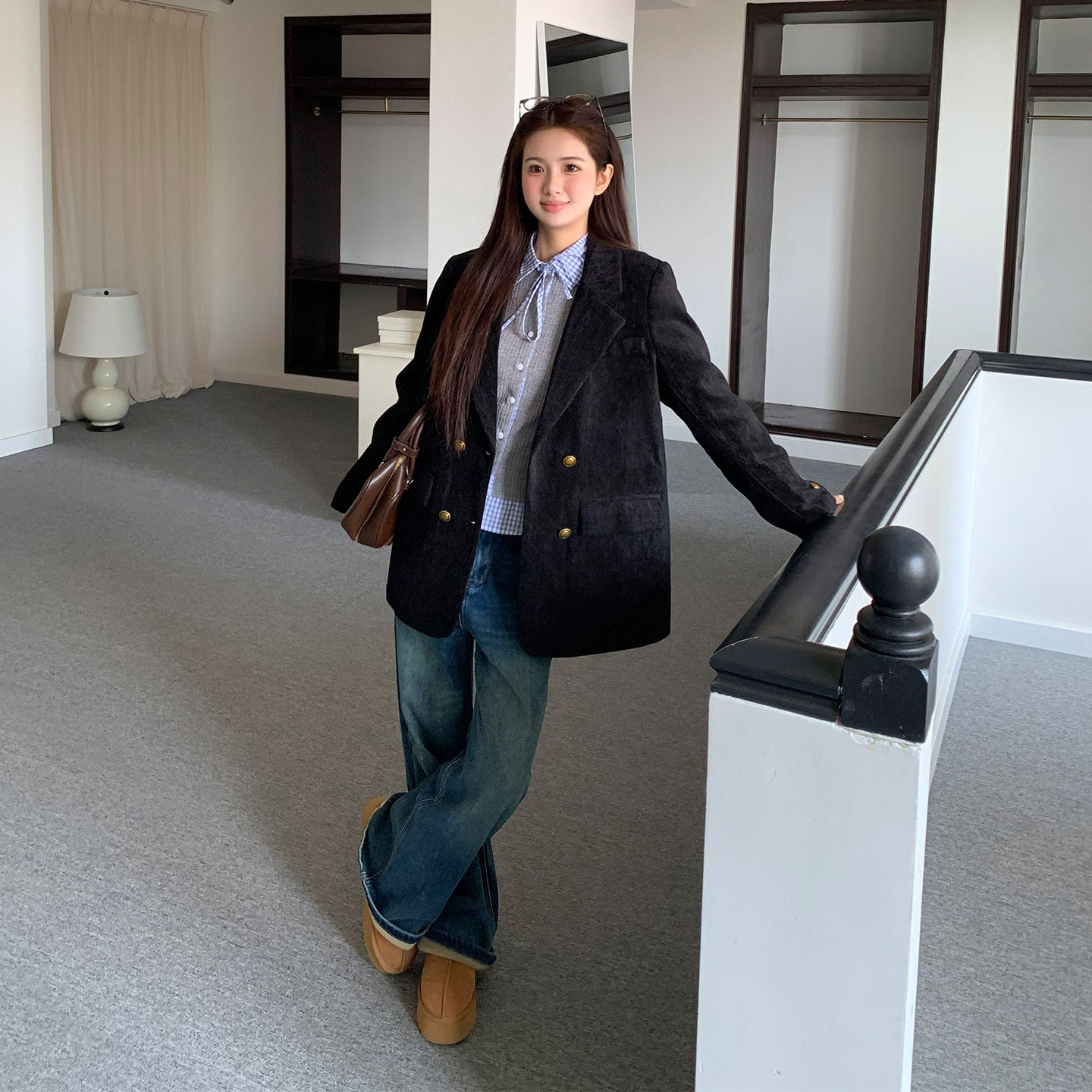 橘子树在哪儿复古灯芯绒西装外套女秋冬双排扣通勤气质休闲小西服,淘宝优惠券,粉丝福利购,淘宝优惠卷