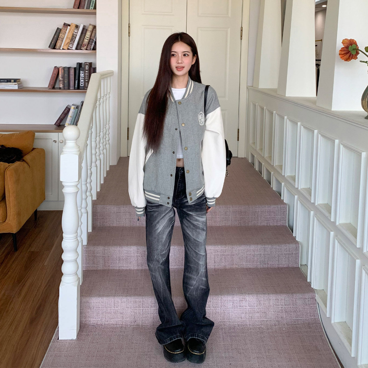 橘子树在哪儿美式水洗猫须牛仔裤女秋冬设计感直筒显瘦做旧裤子,淘宝优惠券,粉丝福利购,淘宝优惠卷