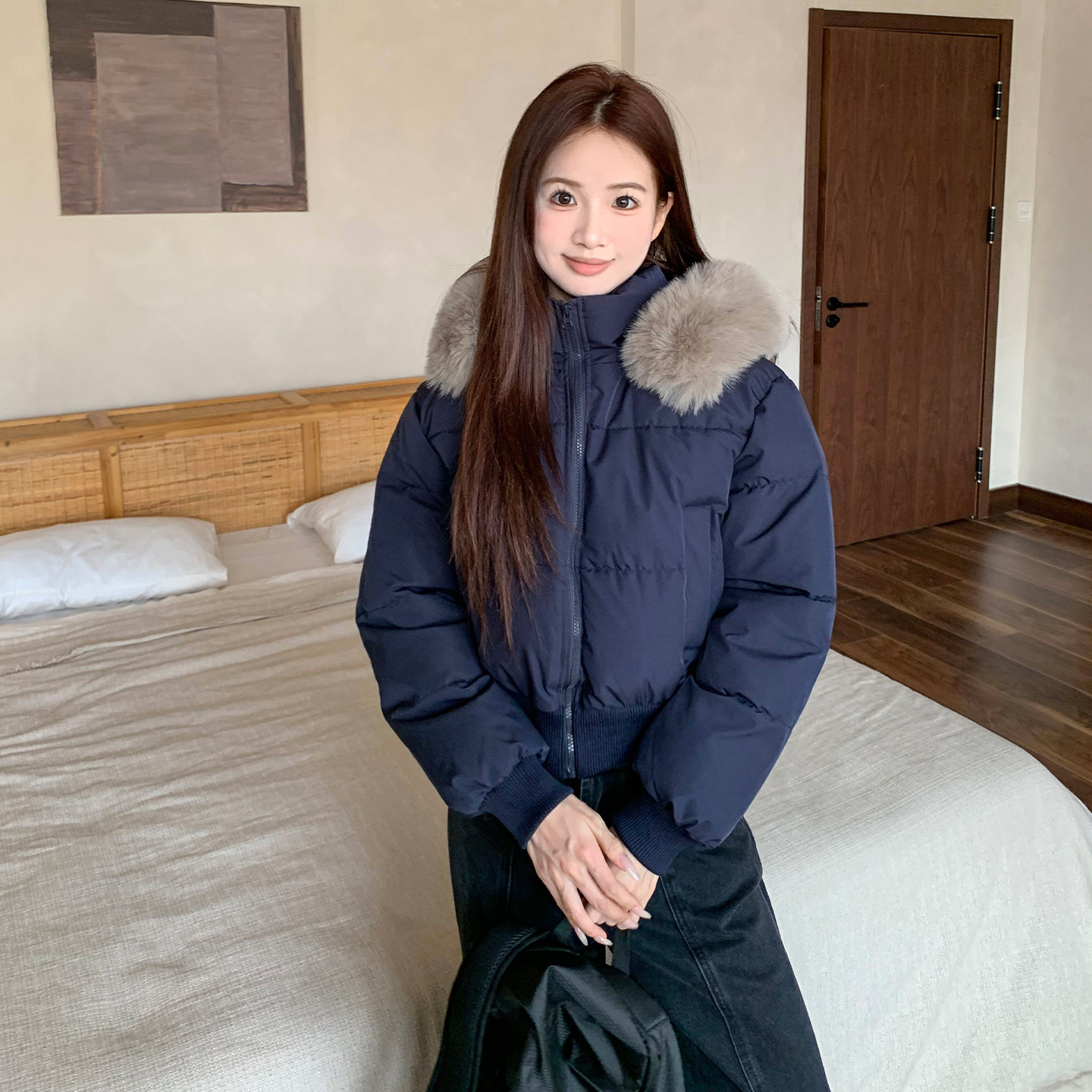 橘子树在哪儿巨好看冬装毛领棉衣棉服冬季女款保暖收腰显瘦短外套,淘宝优惠券,粉丝福利购,淘宝优惠卷