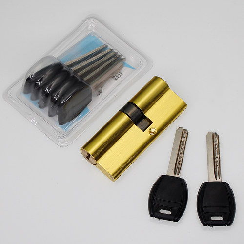 【铝包锌锁芯】防盗门锁芯高度32mm工程替代ab锁芯工程门进户门 - 图0