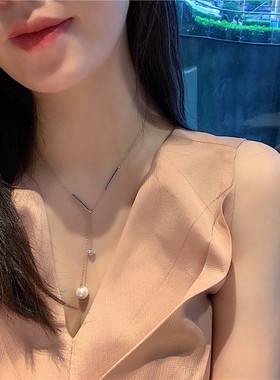 韩国森系时尚简约气质水钻项链