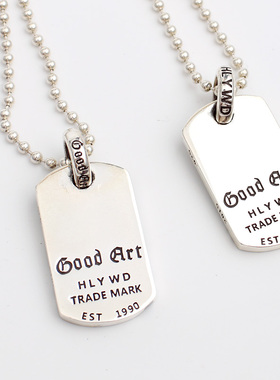 一休手作狗牌男女款吊坠老银匠