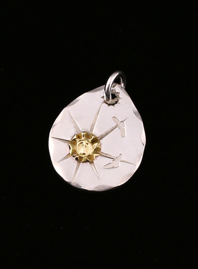 一休高桥吾郎 菊地健kenkikuchi 925纯银射线唐草小饼吊坠男女款