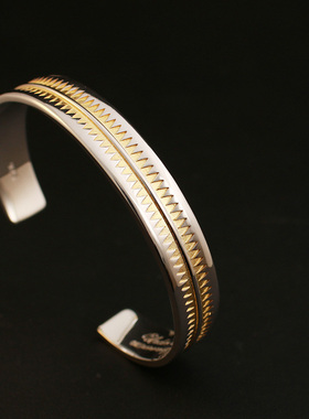 一休老银匠 UNDERCOVER 高桥盾 高桥吾郎 锯齿 纯银 手镯 银手环