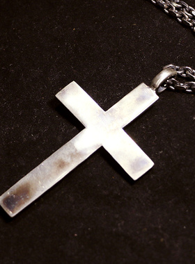 一休sl925厚重粗犷十字架吊坠