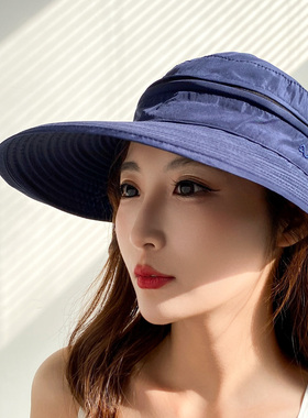 遮阳帽户外休闲女春夏大檐可拆卸