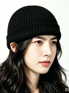 时尚针织帽百搭毛线帽户外帽头瓜皮帽地主帽街头潮流男女痞子帽