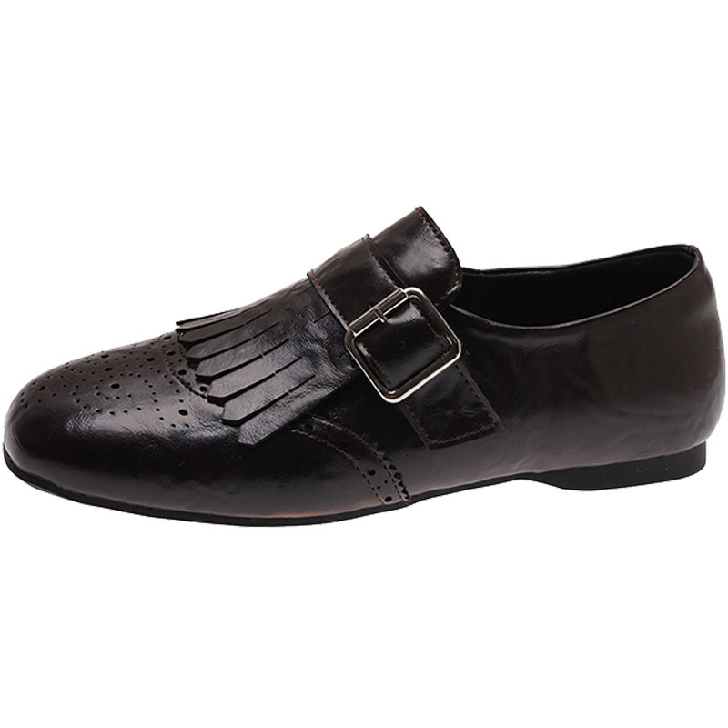 复古英伦风单鞋女2026年春季新款平底百搭乐福鞋通勤高级感小皮鞋,淘宝优惠券,粉丝福利购,淘宝优惠卷