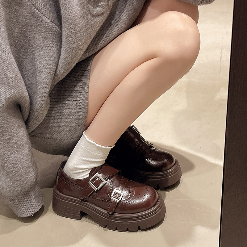 气质厚底乐福鞋女2026年春季新款高级感百搭单鞋增高配裙子小皮鞋,淘宝优惠券,粉丝福利购,淘宝优惠卷