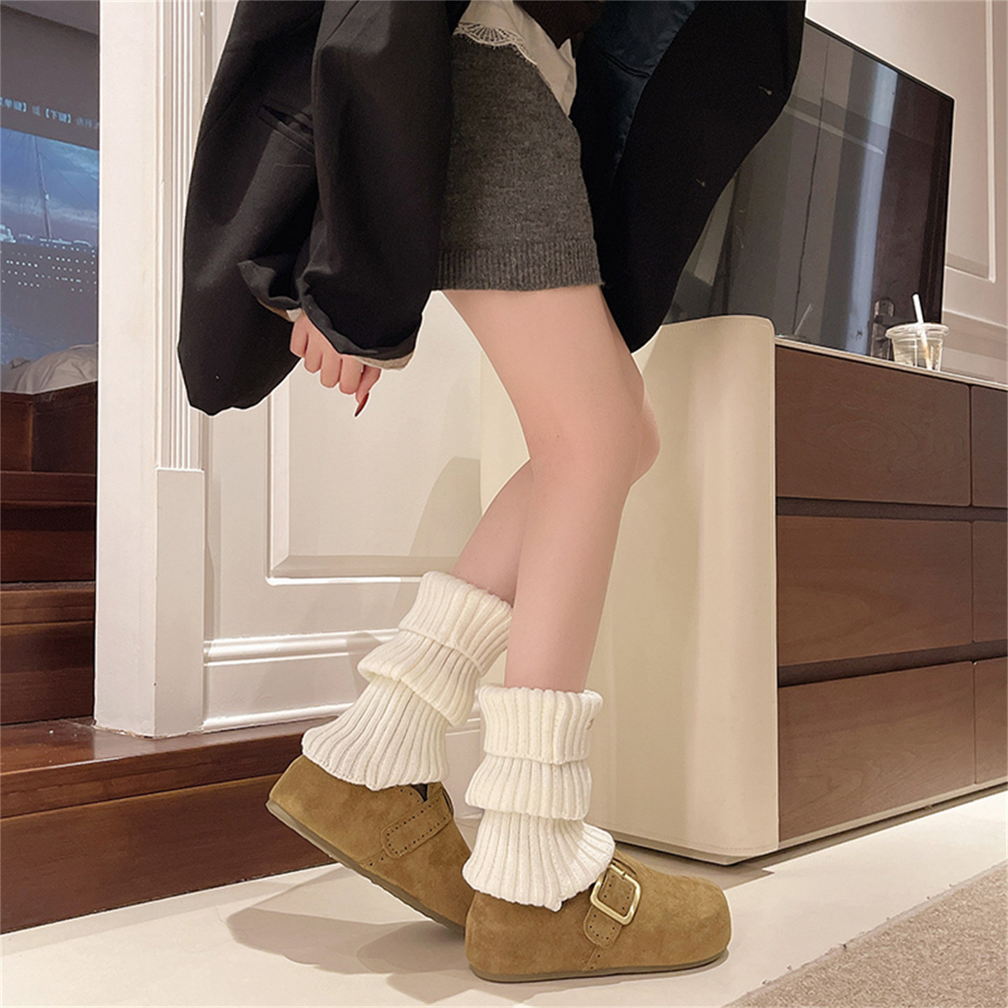 内增高气质勃肯鞋女2026春季新款时尚百搭乐福鞋小个子配裙子单鞋,淘宝优惠券,粉丝福利购,淘宝优惠卷