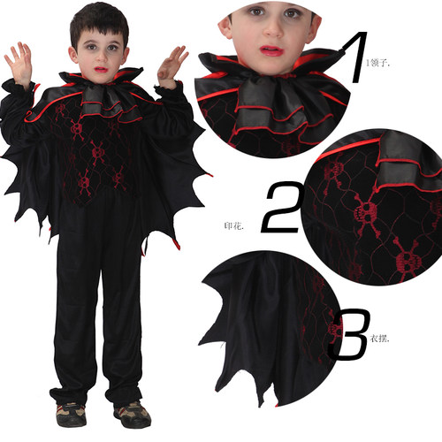 圣诞节cosplay服装儿童面具舞会吸血鬼演出服西方伯爵吸血王子服 - 图1