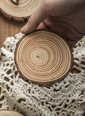 复古年轮实木装饰背景墙