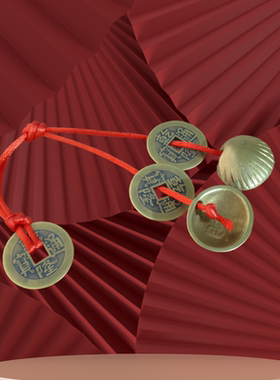 纯铜贝壳铜扁形圣杯一对