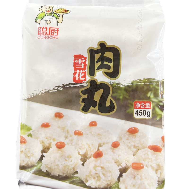 聪厨雪花肉丸450g酒店餐厅半成品预制菜糯米圆子猪肉丸子快手菜蒸 - 图0