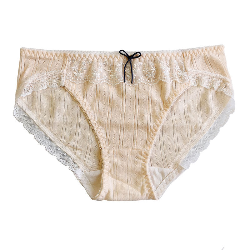 买三送一日系舒适纯棉面料蕾丝边性感中低腰诱惑内裤女呼吸透气棉,淘宝优惠券,粉丝福利购,淘宝优惠卷