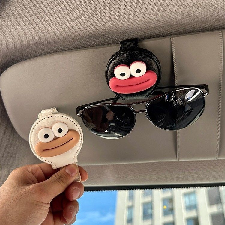 车载眼镜夹汽车遮阳板收纳神器多功能创意卡片票据夹子卡通太阳镜,淘宝优惠券,粉丝福利购,淘宝优惠卷