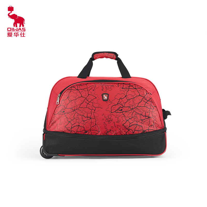 爱华仕男大容量女帆布短途拉杆袋 爱华仕旅行袋