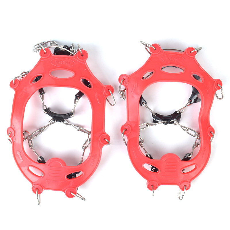 户外登山小孩冰爪防滑鞋套雪地11齿鞋钉滑雪儿童防摔冰抓鞋链雪爪 - 图1