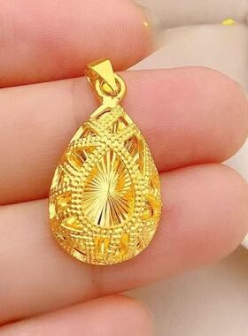 镂空水滴金色吊坠送妈妈