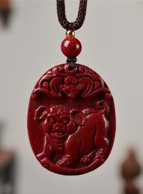 非金属木质吊坠本命年十