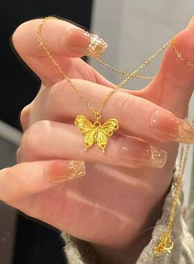 金色蝴蝶O字链项链030
