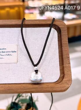 小胖福银色吊坠项链24