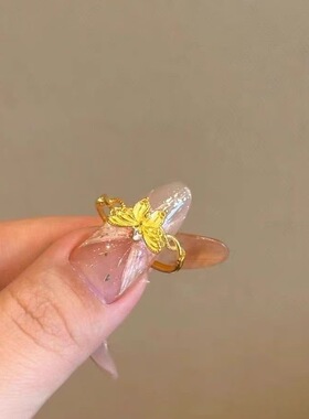 金色温柔蝴蝶戒指0201