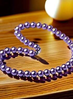 非金属珍珠吊坠紫色贝套