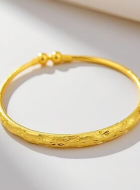 时尚百搭金色可调节手镯