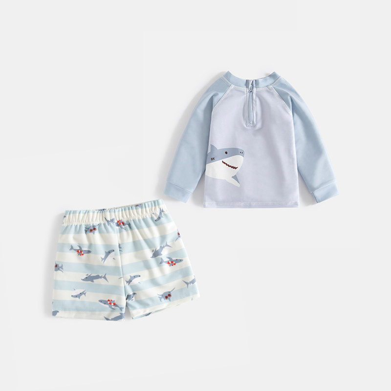 男童海边泳衣夏季2025新款儿童长袖防晒游泳衣小童速干分体泳装潮,淘宝优惠券,粉丝福利购,淘宝优惠卷