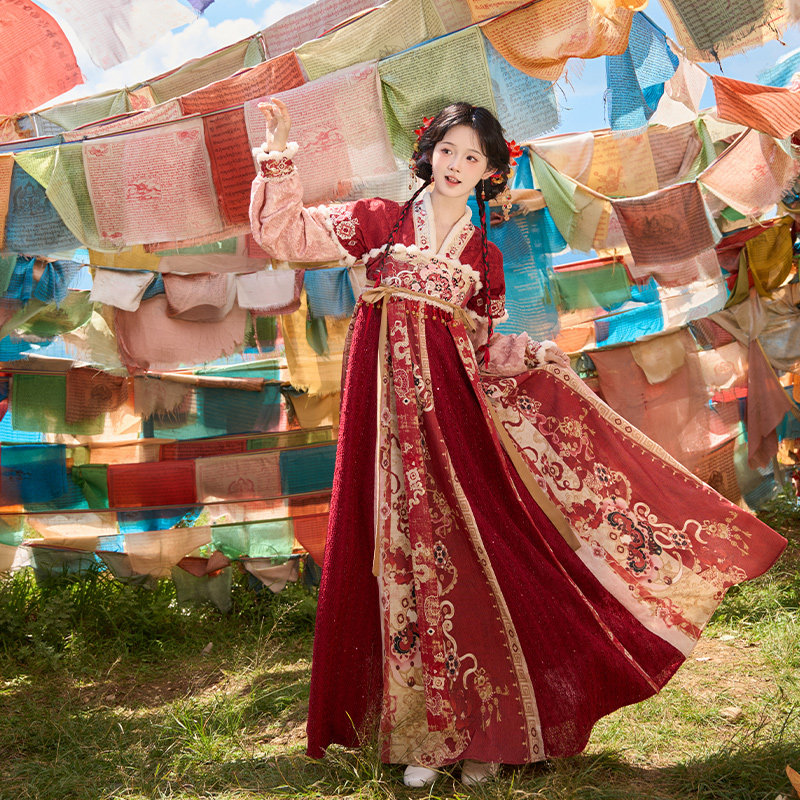 十三余小豆蔻儿[灵蛇小财神]拜年蛇年过年服吊带裙套装改良汉服冬