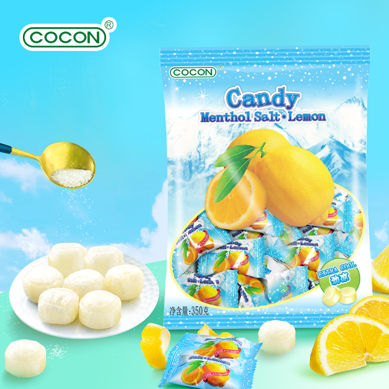 马来西亚进口cocon可康咸柠檬薄荷糖果柠檬汁水果味硬糖休闲零食 - 图2