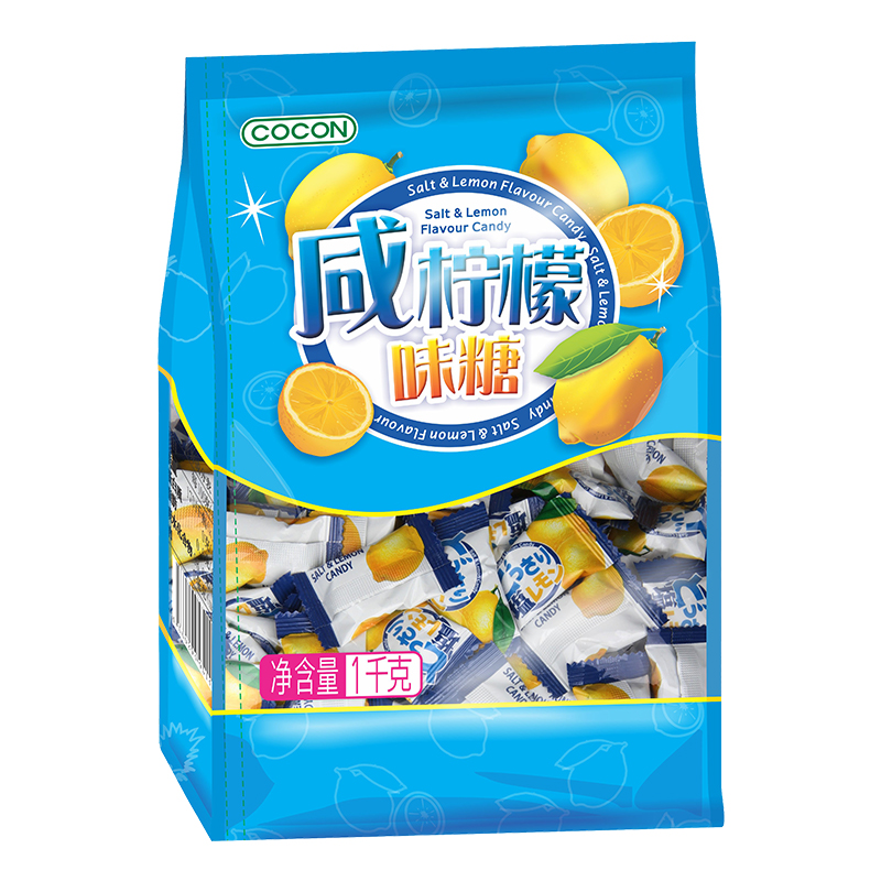 马来西亚进口cocon可康咸柠檬七糖水果味喜糖果批发进口零食品1kg - 图3