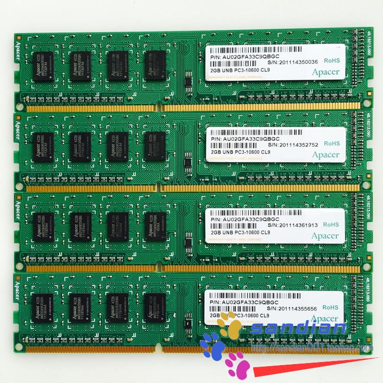 宇瞻Apacer DDR3 1333 1600 2G 4G 8G PC3-10600 12800記憶體條吃雞