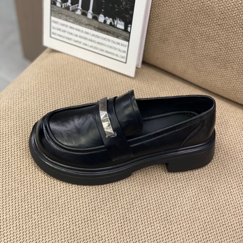 韩版厚底乐福鞋女2026春季一脚蹬懒人圆头粗跟深口单鞋百搭中跟女,淘宝优惠券,粉丝福利购,淘宝优惠卷