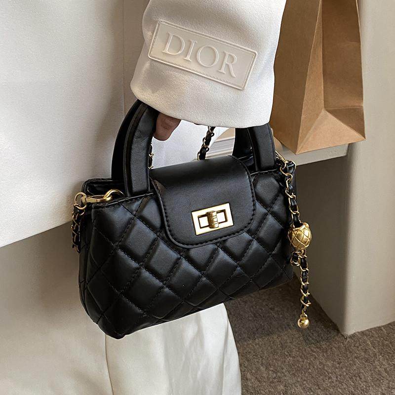 法式小众菱格链条包包女2025新款春夏时尚手提包通勤单肩斜挎小包,淘宝优惠券,粉丝福利购,淘宝优惠卷