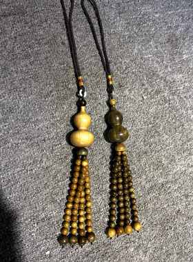 古蜀神木金丝楠木葫芦车饰