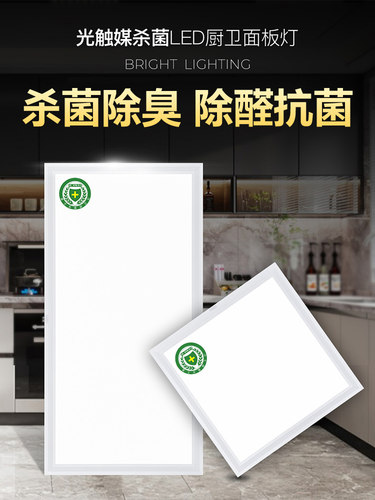雷士照明集成吊顶灯led平板灯厨卫铝扣板嵌入式300*300*600厨房灯 - 图2