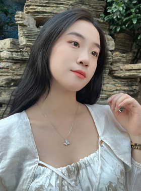 S925纯银白贝蝴蝶项链女款2026新款锁骨链轻奢设计高级感生日礼物