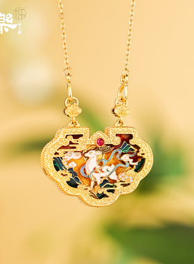 S925纯银3D九色鹿如意套链