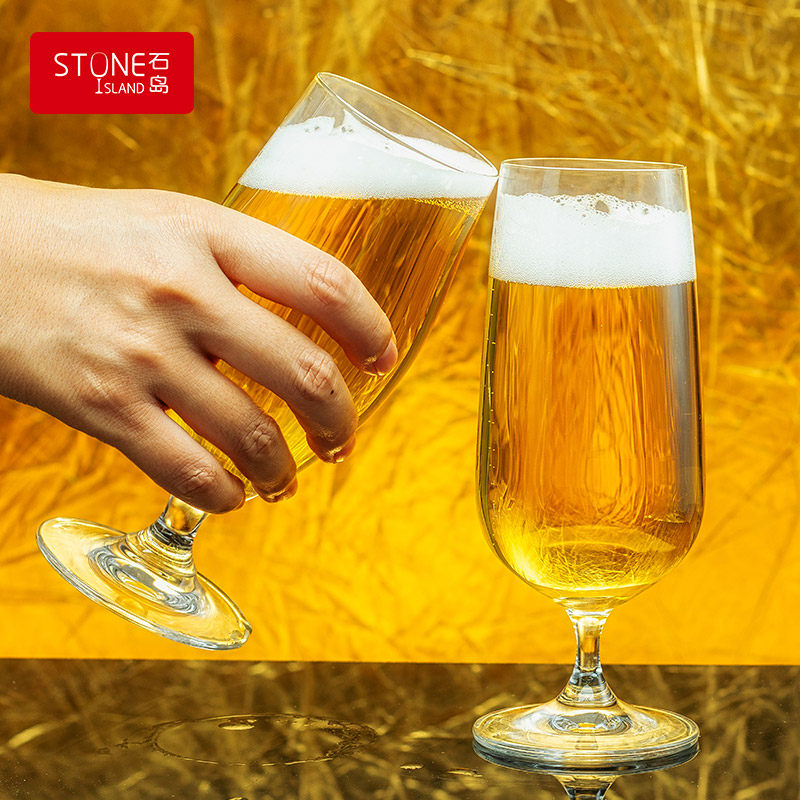 石岛水晶玻璃啤酒杯KTV酒吧酒杯果汁饮料杯欧式扎啤杯子6支ins风,淘宝优惠券,粉丝福利购,淘宝优惠卷