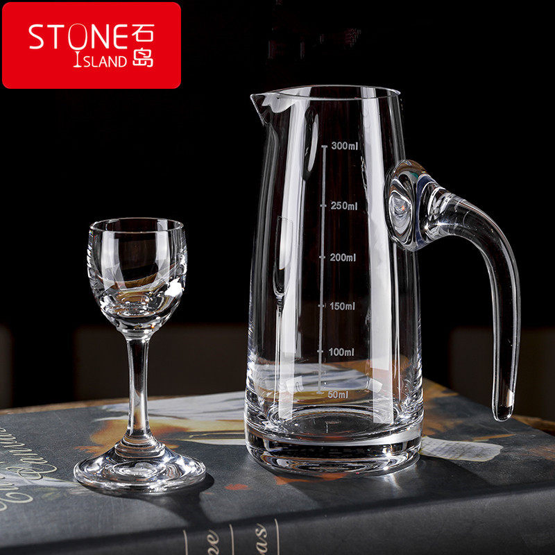 石岛水晶玻璃烈酒杯小酒杯分酒器家用套装白酒杯一口杯中式酒盅,淘宝优惠券,粉丝福利购,淘宝优惠卷